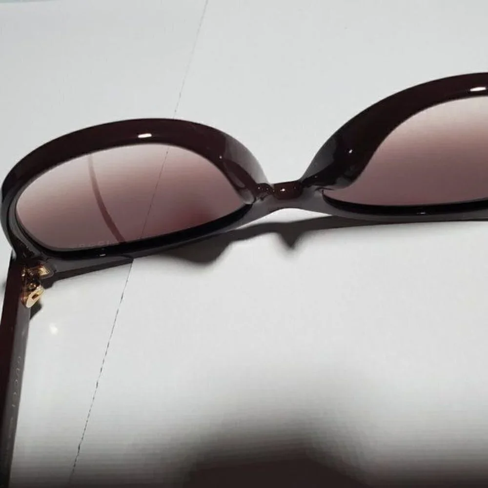 New- Authentic Gucci Brown Injection Molded Sunglasses